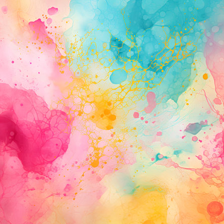 Abstract watercolor background with splashes and stains. Vector illustration.の素材