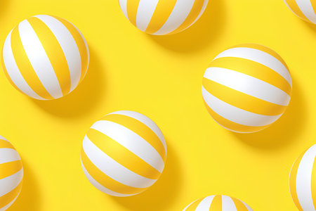 Seamless pattern of white Easter eggs on a yellow background.の素材