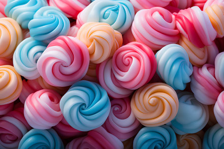 Seamless pattern of multicolored lollipops.の素材