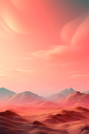 Fantasy alien planet. Mountain and sky. 3D illustration.の素材