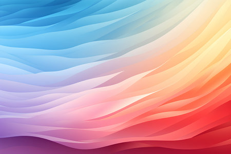 Abstract background with wavy lines. Vector illustration. Colorful gradient.の素材