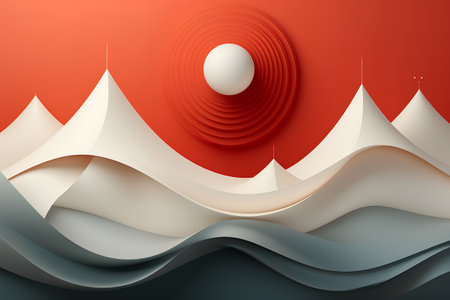 3d abstract wavy background. Vector illustration for your design.の素材