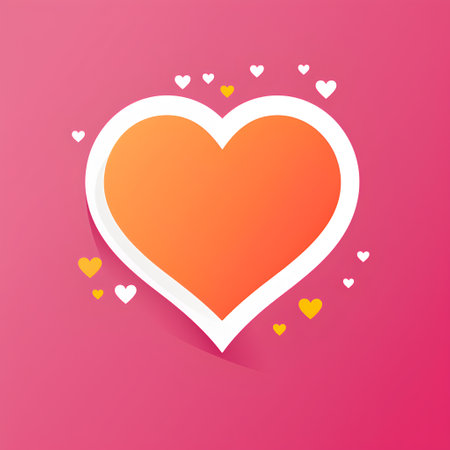 Heart icon on pink background. Valentine's day. Vector illustration.の素材