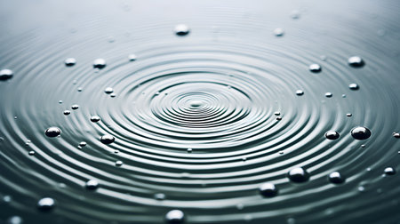 Water drop with ripples. Abstract background and texture for design.の素材