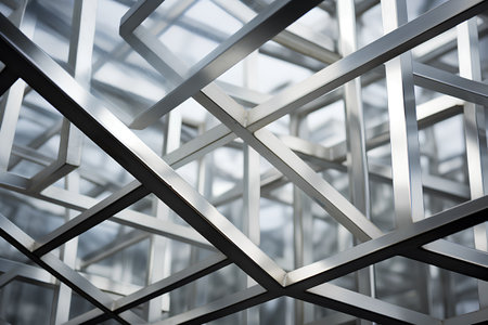 Abstract background of metal structure. 3d rendering, 3d illustration.の素材