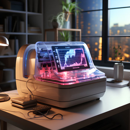 3d rendering of an old computer on a table in the officeの素材