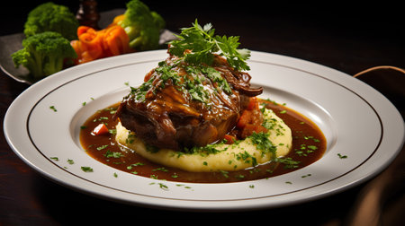 Beef Bourguignon with Mashed Potato and Parsleyの素材