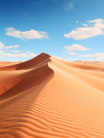 Desert sand dunes in the Sahara desert. 3d renderの素材