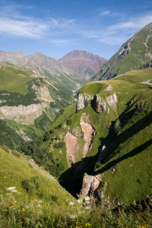 Beautiful landscape, Caucasus Mountains,The Georgian Military Road, Georgia.