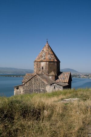 Church by the lake Sevanの写真素材