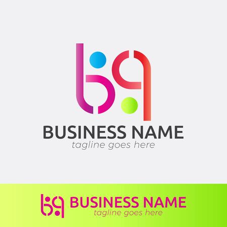 Vector logo design template for business, company, association, application with futuristic color. B Letter signのイラスト素材