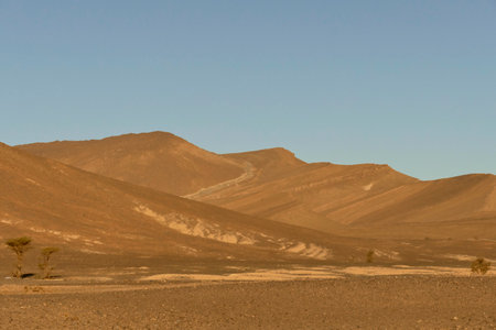 Desert landscape Morocco, Tata valley rock formations. province of Souss Massaの写真素材
