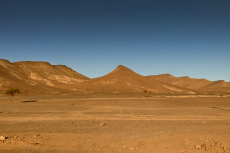 Desert landscape. Morocco, Tata valley rock formations. province of Souss Massaの写真素材