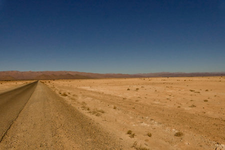 Desert road, Morocco, Tata valley rock formations. province of Souss Massa, Africaの写真素材