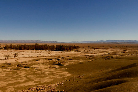 Desert landscape. Morocco, Tata valley rock formations. province of Souss Massaの写真素材