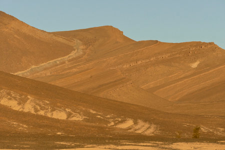 Mountain landscape. Morocco, Tata valley rock formations. province of Souss Massa, Africaの写真素材