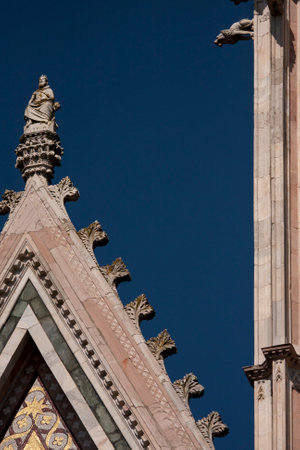 Detail of Duomo,Orvieto,middle ages,italian monumentの写真素材