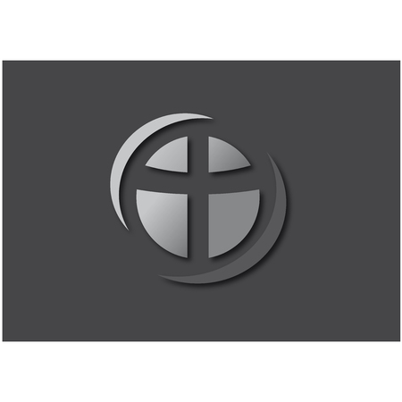 Christian cross on black backgroundのイラスト素材