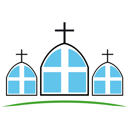 Christian cross church tripleのイラスト素材