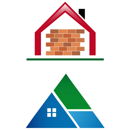 Double house abstract iconのイラスト素材