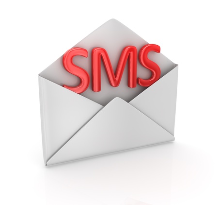Sms concept , computer generated image  3d render の写真素材