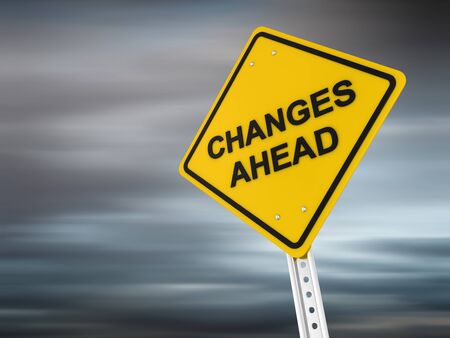 Changes ahead , computer generated image. 3d render.