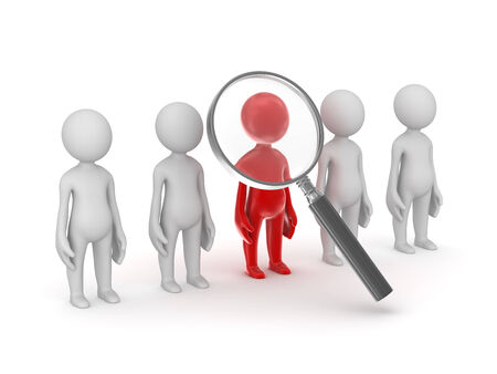 Searching people , computer generated image. 3d render.の写真素材