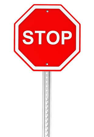 Stop road sign , computer generated image. 3d render.の写真素材