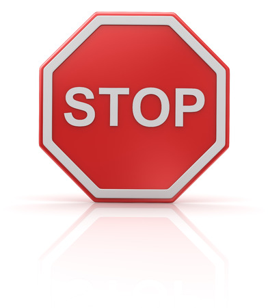 Stop road sign , computer generated image. 3d render.の写真素材