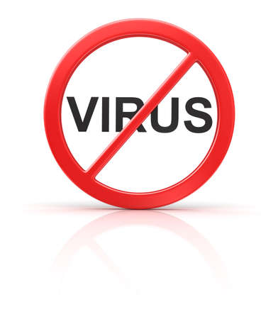 No virus , computer generated image. 3d render.の写真素材