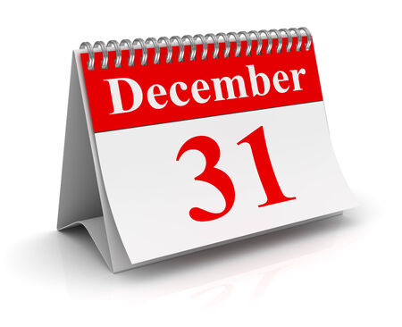 December 31, computer generated image. 3d render.の写真素材