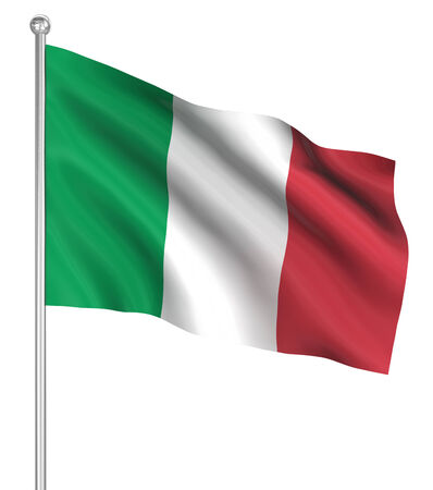 Italy flag , computer generated image. 3d render.の写真素材