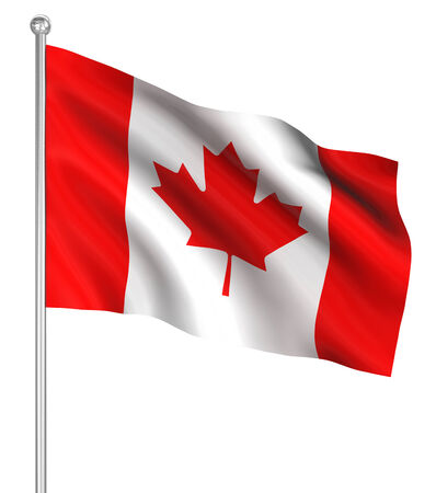 Canada flag , computer generated image. 3d render.の写真素材