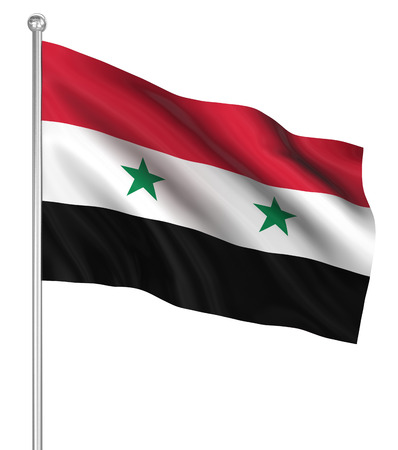 Syria flag , computer generated image. 3d render.の写真素材