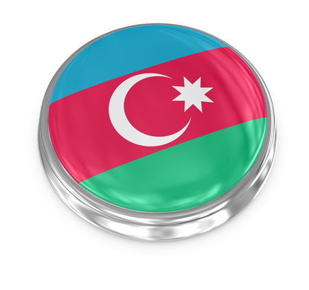Azerbaijan badge , computer generated image. 3d render.の写真素材