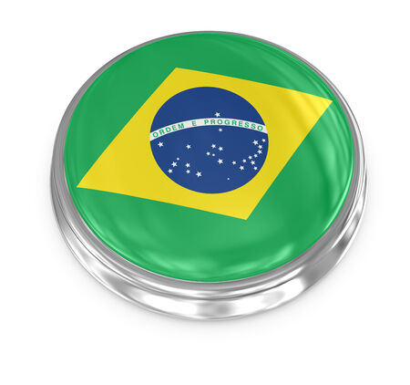 Brazil badge , computer generated image. 3d render.の写真素材