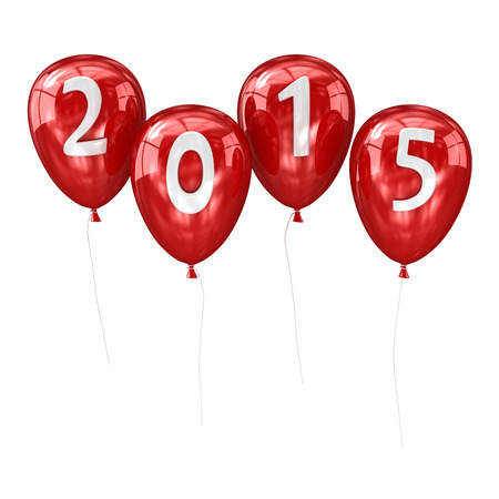 New year 2015, computer generated image. 3d render.の写真素材