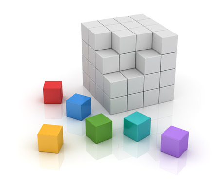 Solution , computer generated image. 3d rendered image.