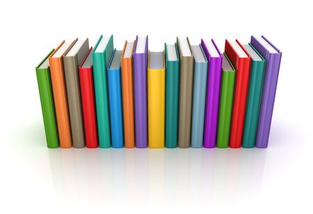 Colorful book. 3d render and computer generated image. isolated on white.の写真素材