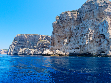 Beautiful view of Capo Caccia cliffs. Sardinia.の写真素材