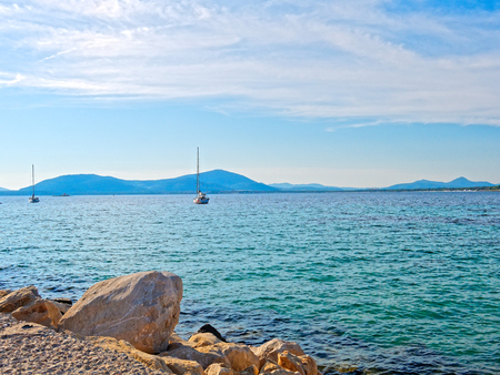 Panorama of the sea. Alghero, Sardinia.の写真素材