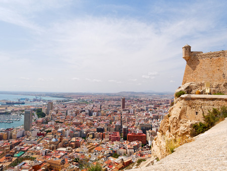 Panorama of the city of Alicante and the sea. Spain.