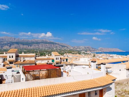 panorama of the city of Altea and the sea.の写真素材