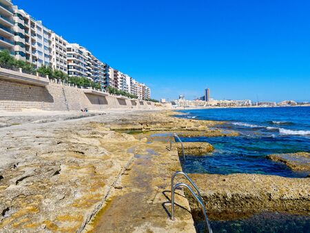 View of the Roman Baths in Malta. Sliema.の写真素材