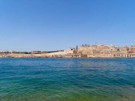 View of the beautiful and old city of Valletta. Maltaの写真素材