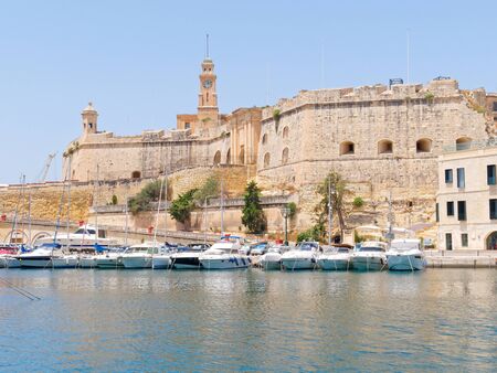 Beautiful buildings of the city of Isla. Maltaの写真素材
