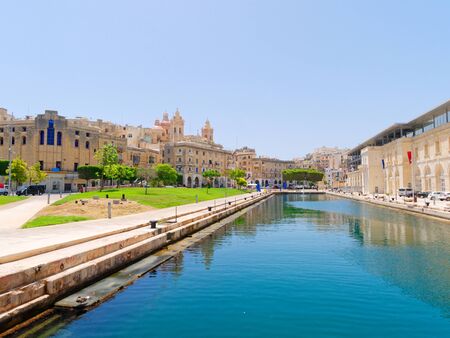 Beautiful old town and port of Isla. Maltaの写真素材