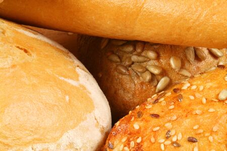 Closeup of different kinds of fresh bread