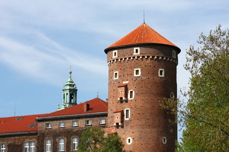 The Wawel tower - Royal castle in Cracow, Polandの写真素材