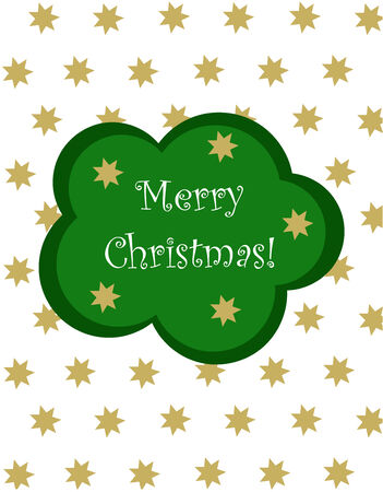 Christmas winter background with golden stars and greetingsのイラスト素材
